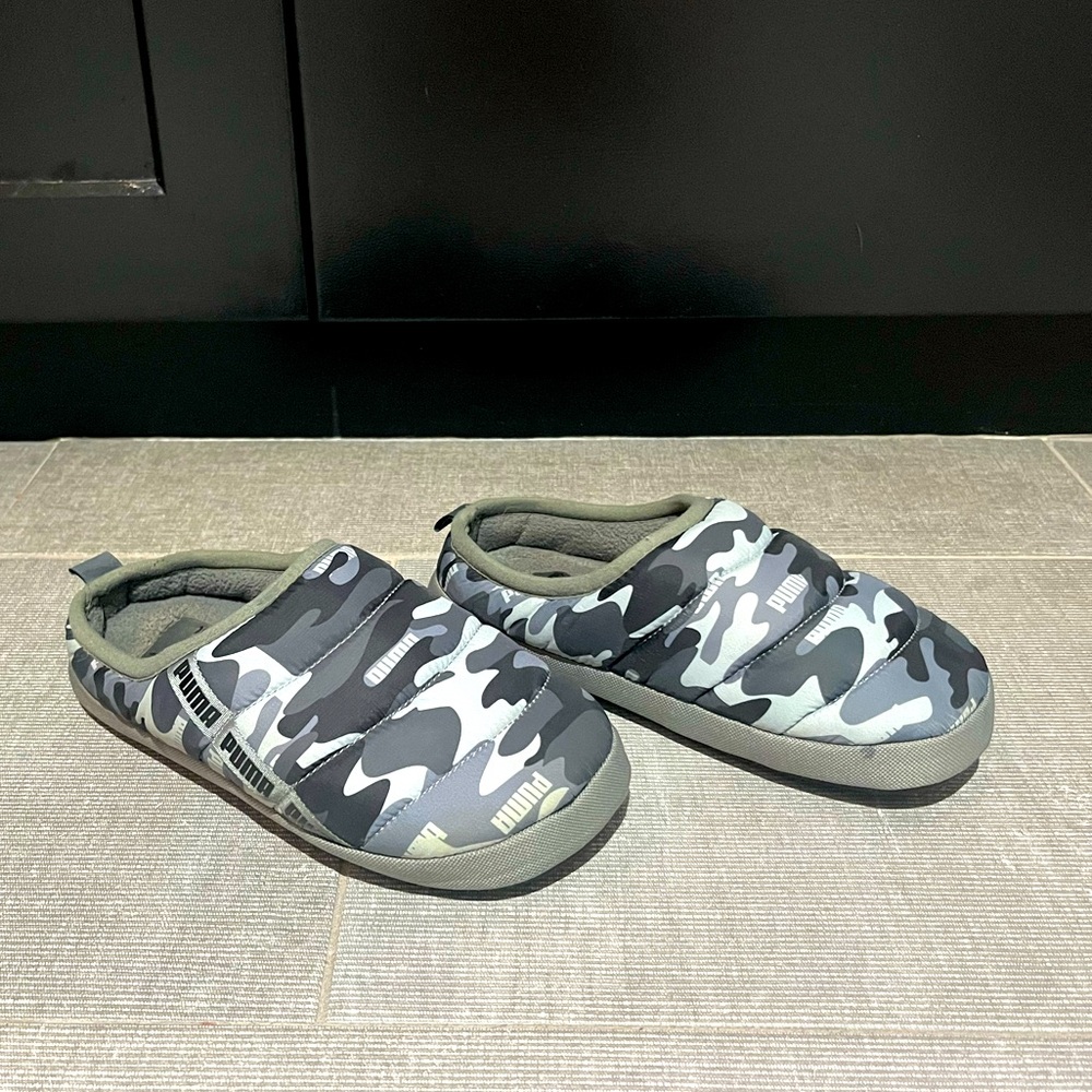 Youth Boys Camo Puma Slippers